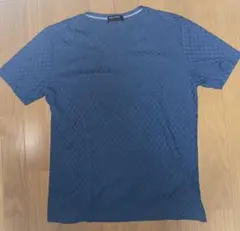 BOYCOTT Vネック Tシャツ ブルー チェック柄のサムネイル