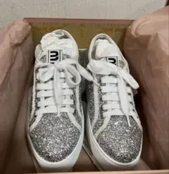 miumiu グリッター スニーカー 36 - メルカリ