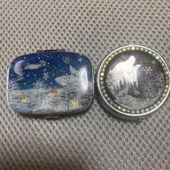 レジン細工　ピルケース\小物入れ　冬の風景デザインケース２個セット