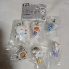 BT21 めじるしアクセサリー　エンジェルver. ガチャ6種セット