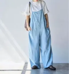 【週末限定値下】coenデニムサロペット ワイドパンツ オールインワン