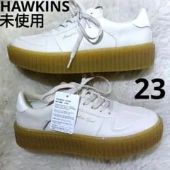 未使用 HAWKINS ホーキンス ホワイト　ベージュ　厚底　23