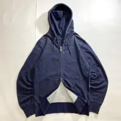 Y2K 00s Old Uniqlo ユニクロ ダブル ジップパーカー 短丈 M