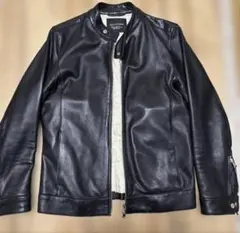 ✨ ナノユニバース ✨ シングルライダースジャケット【S】羊革 シープスキン