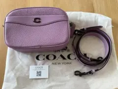 COACH　CC386 ショルダーバック　カメラバッグ　パープル
