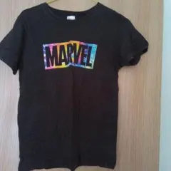 MARVEL カラフルロゴ Tシャツ 黒