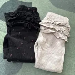 保育園着 プティマイン 裏微起毛 フリルズボン2枚セット