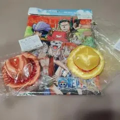 USJ限定ワンピース　ルフィ帽子ピン　エース帽子ピン＆ワンピース巾着　まとめ売り