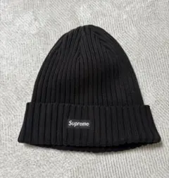 Supreme ブラックニット帽 100%コットン