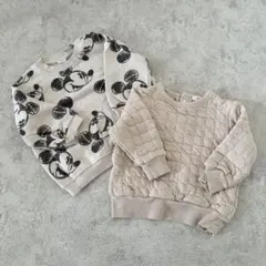 ミッキーマウス H&M futafutaトレーナー 2点セット