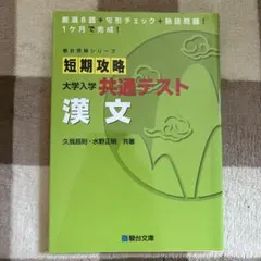 短期攻略 大学入学共通テスト 漢文 駿台受験シリーズ