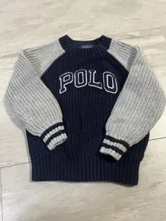 Polo Ralph Lauren ニットセーター 3T ネイビー/グレー