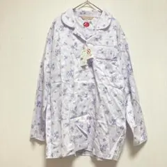 花柄パジャマ長袖 薄紫色 綿100％ 日本製 レディースM タグ付き（未使用品）