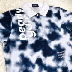 【極美品2023年モデル】パーリーゲイツ　半袖ポロシャツ　ゴルフ　カモフラ　総柄