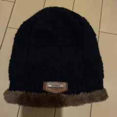 VBIGER ニット帽 紺色　ボア　茶色　ブラウン　ネイビー