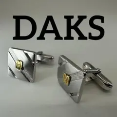 DAKS カフスセット　シルバー　金ロゴ　ダックスのサムネイル