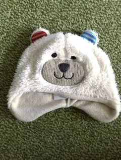 クマの顔デザイン ベビー帽子