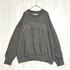 NEW YORK POPULAR 裏起毛 オーバーサイズスウェット　グレー　L