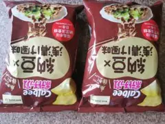 Calbee ポテトチップス 納豆×浅漬け風味 2袋セットのサムネイル