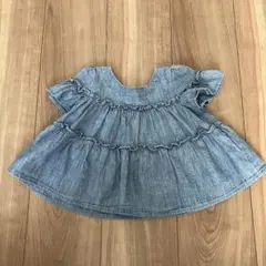 babyGap 90cm デニムフリルトップス