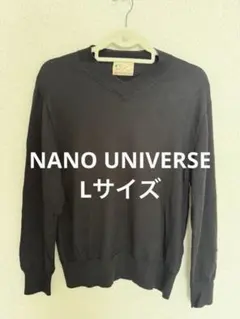 ナノユニバース ニット lサイズ 黒 vネック