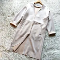 SIMPLICITÉ スウェードロングコート　ライトアウター　ベージュ　軽い