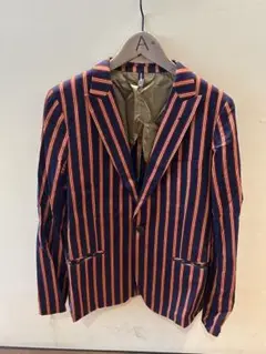TRILBY ネイビーオレンジストライプジャケット