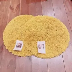 チェアマット、イエロー円形マット calmland
