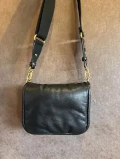 ZARA キルティング クロスボディバッグ ブラック ゴールド