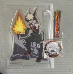 ヒロアカ 爆豪　デコレクション缶バッジ　アクスタ　ネーム　麗日　くじ