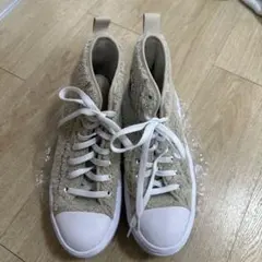 コンバース★韓国限定★ハイカットスニーカー★モコモコ★厚底★25cm