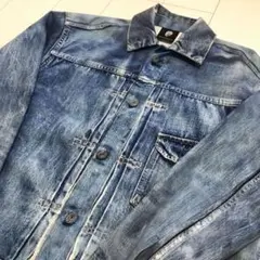 希少 RRL リペア加工デニムカバーオール S ダメージ加工 ワーク