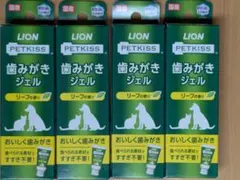 ライオン PE TKISS 歯みがきジェル リーフの香り 犬猫兼用 40g 4箱のサムネイル
