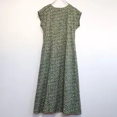 美品 2025SS UNTITLED きれいめ 洗える モザイク柄ワンピース