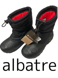 新品タグ付き albatre スノーブーツ　ブラック　25cm