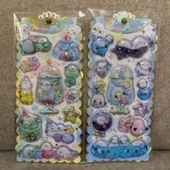 キラキラウォーターinシール　シマエナガ　2枚セット　クラックス