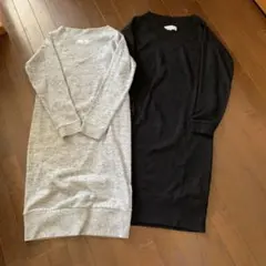 ニットVネックロングワンピース 2色セット ロペピクニック