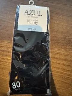 AZUL by moussy ブラックタイツ M-L 80デニール
