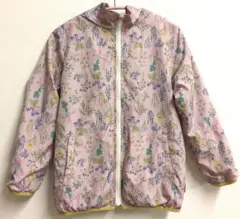 キッズ 花柄 フード付き ジャケット ピンクのサムネイル
