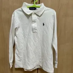 Polo Ralph Lauren ホワイト長袖ポロシャツ サイズ110