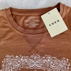 【新品タグ付】 coen コーエン バンダナ柄 Tシャツ ブラウン V ガゼットのサムネイル