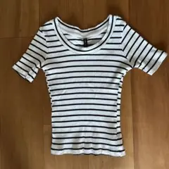 Bershka ストライプ 半袖Tシャツ XS