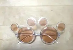 ミッキー型クリアフレームサングラス