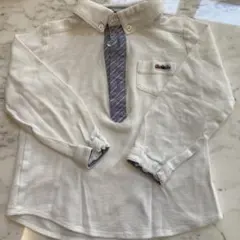 ファミリア　ホワイト 長袖 ポロシャツ