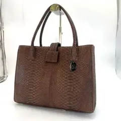 JRA パイソンレザー ハンドバッグ ブラウン系 バーキン型 カデナ付き 鍵 レディース レザー Yahoo!オークション -「バーキン風 バッグ」の落札相場・落札価格