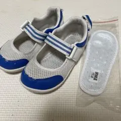 イフミー　メッシュ上履き 17.0 ホワイト/ブルー