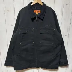 IWX 襟コーデュロイ 刺繍 ブラック 黒 ダック トラディショナル ジャケット