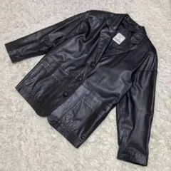 90s 25 コイスミ　レザージャケット　黒　シングル　本革　牛革　L相当のサムネイル