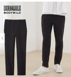 BODYWILD ブラック イージーパンツ M テーパード　ストレッチパンツ
