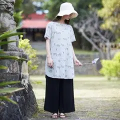 サニークラウズ Sunny clouds 盆踊りチュニック グレー サイズLのサムネイル